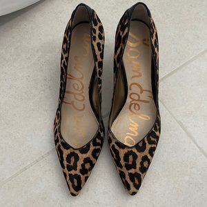 Sam Edelman Leopard Pointed Toe Pump